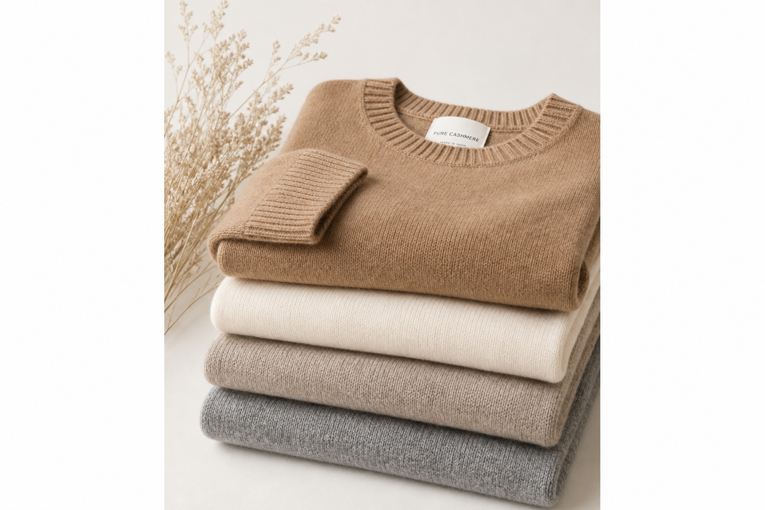 Premium knitwear collection in neutral tones